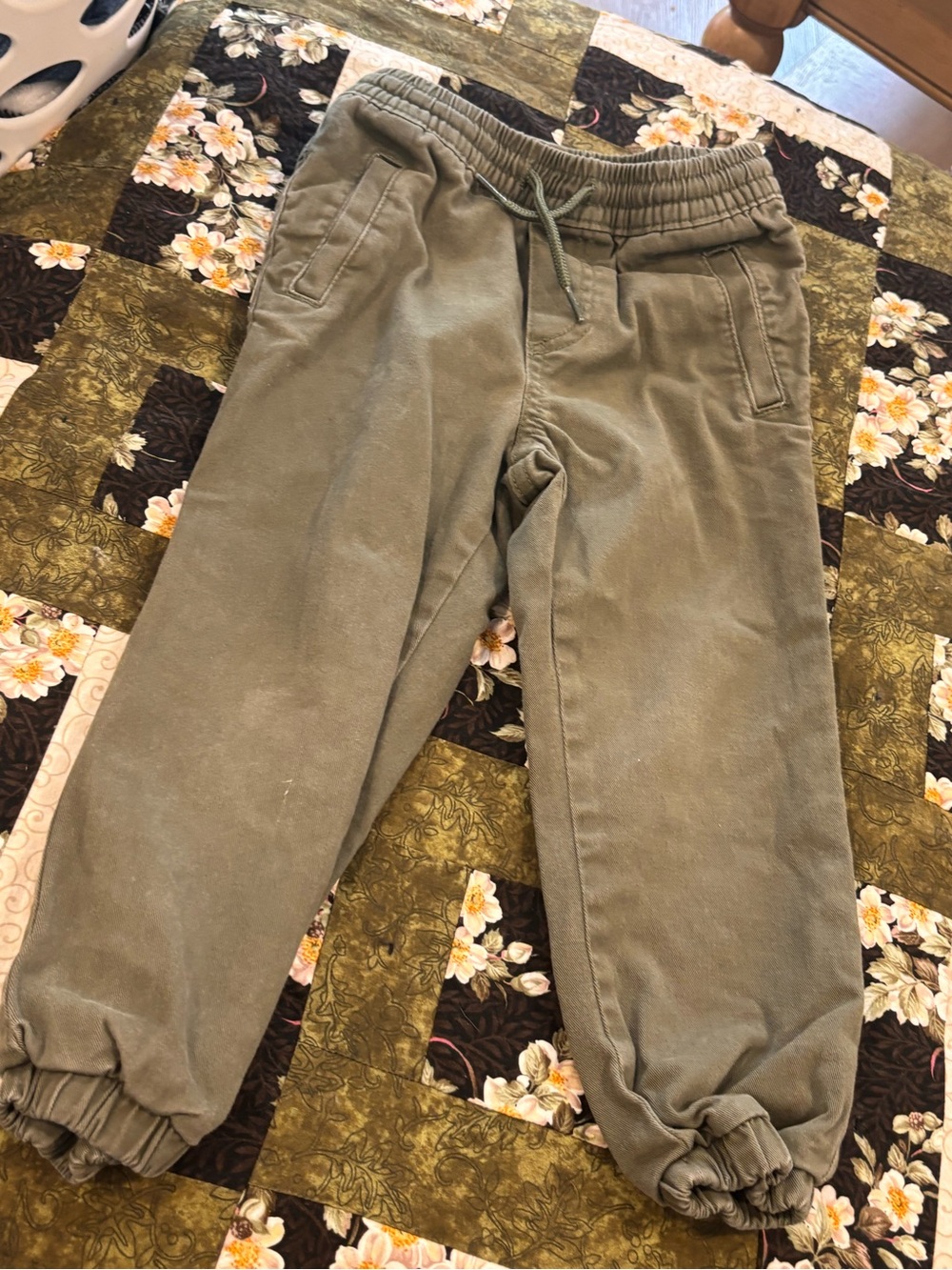 Old Navy Olive Drawstring Jogger Pants for Kids 3T